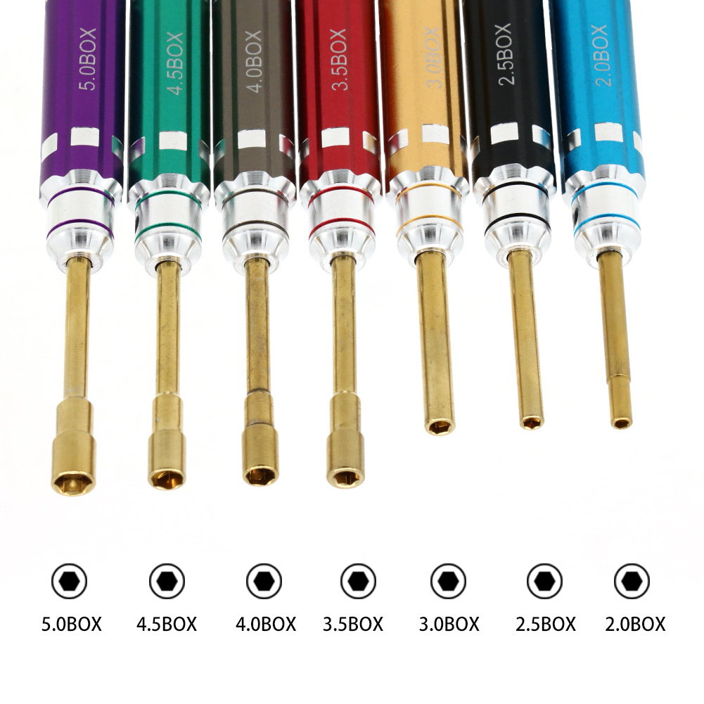 Micro Screwdriver Kit - 7 pçs alça curta rc hex