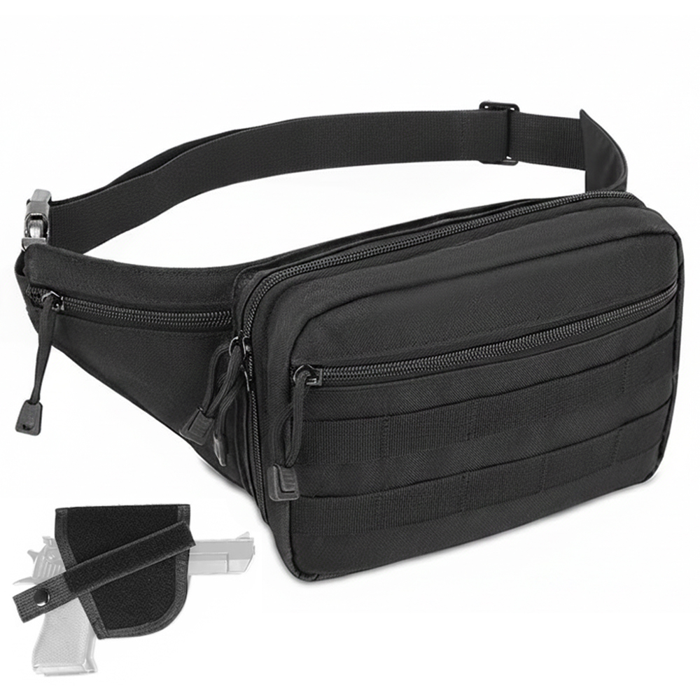 Edc Concealed Carry Fanny Pack - Bolsa Tática para Pistola com Porta-Arma