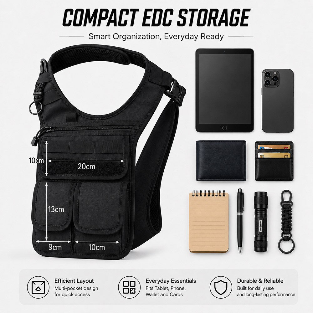 Bolsa Tática Oculta QX para Om - Edc Carry For Men avaliação e preço