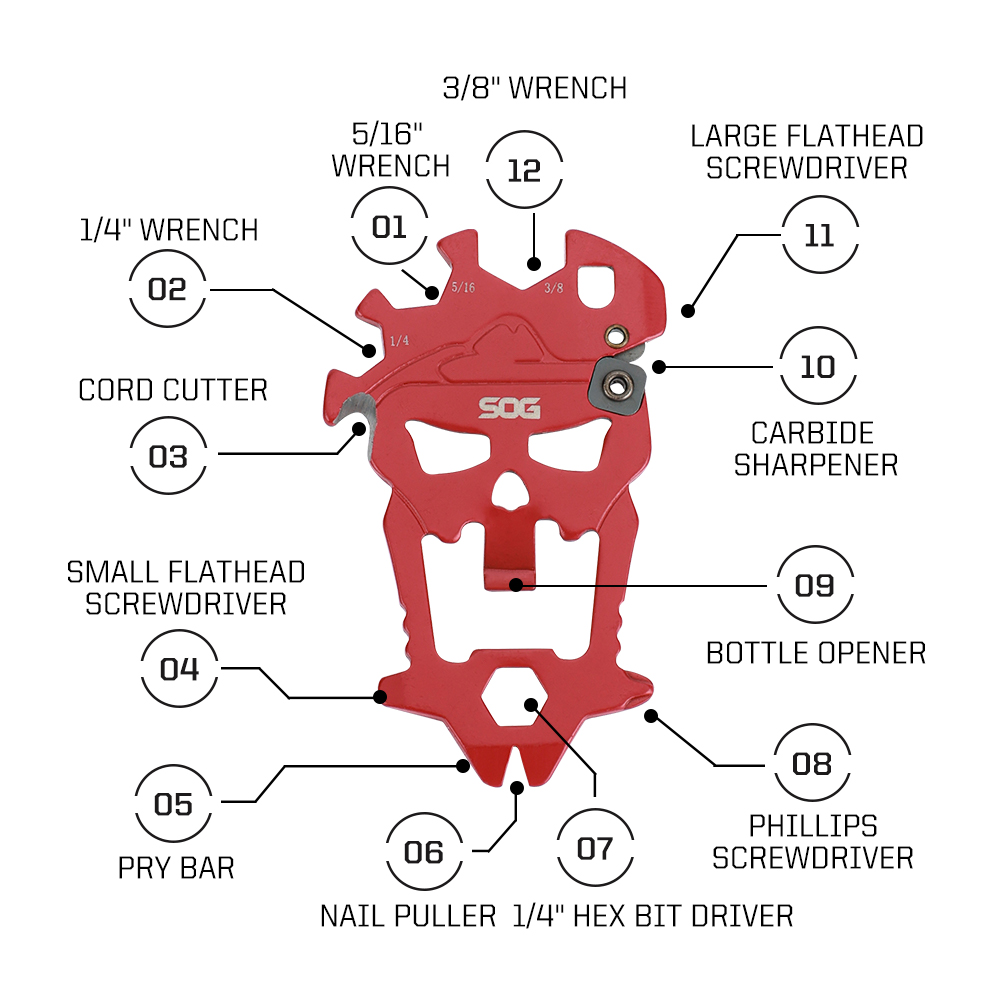 SOG Multitool 12 em 1 MacV Peq - Micro Screwdriver Kit avaliação e preço