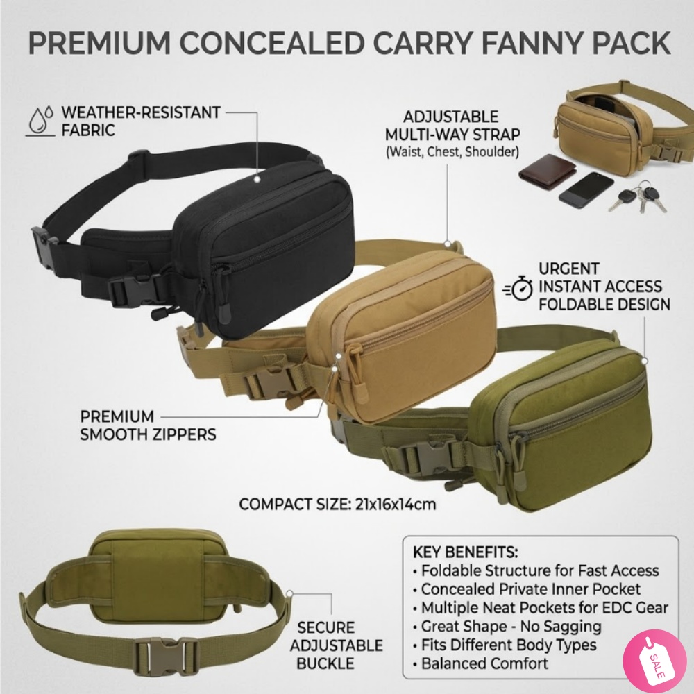 Bolsa Tática de Cintura para T - Edc Concealed Carry Fanny Pack avaliação e preço
